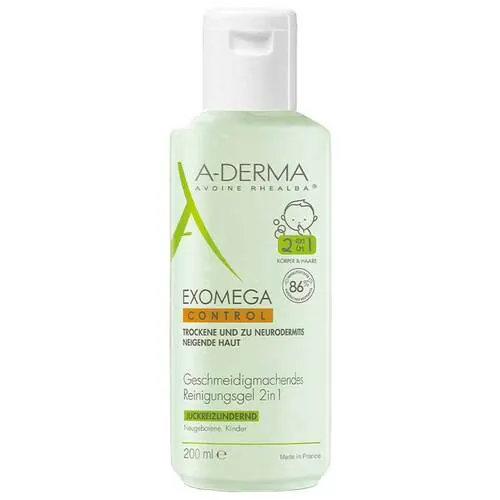 A-DERMA EXOMEGA CONTROL Reinigungsgel 2in1, 200 ml