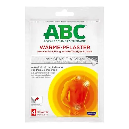 Abc Wärme-Pflaster sensitive-Vlies Hansaplast med, 4 St