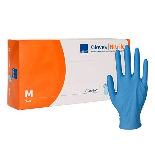 Abena Classic Nitril Untersuchungshandschuhe unste.pf M blau, 100 St