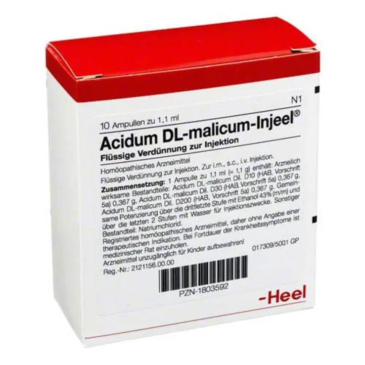 Acidum DL-malicum Injeel Ampullen, 10 St