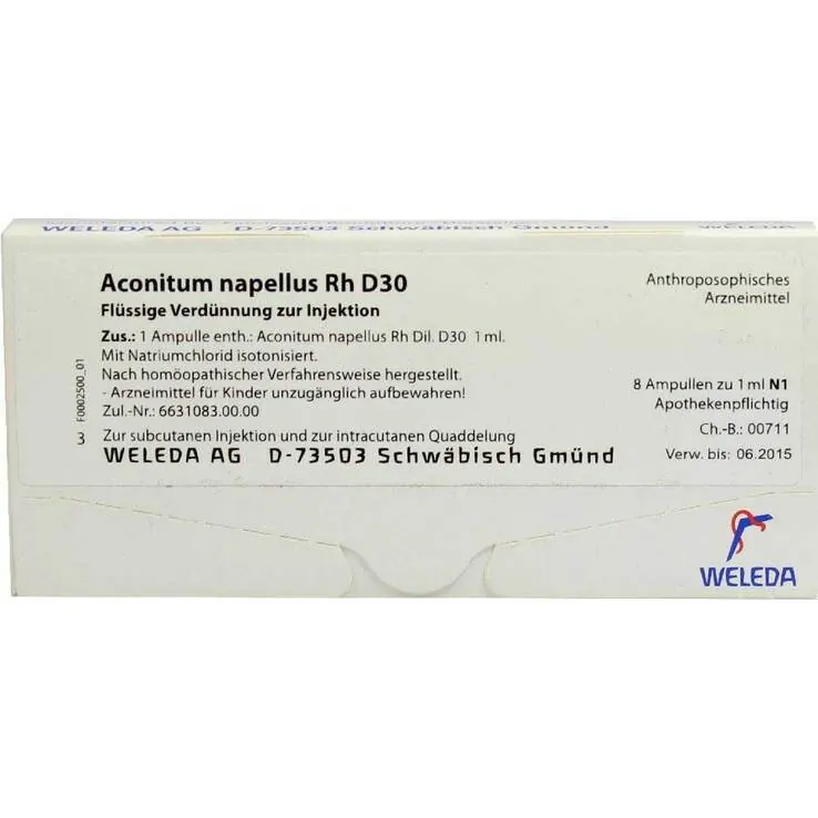 Aconitum napellus Rh D 30 Ampullen, 8X1 ml