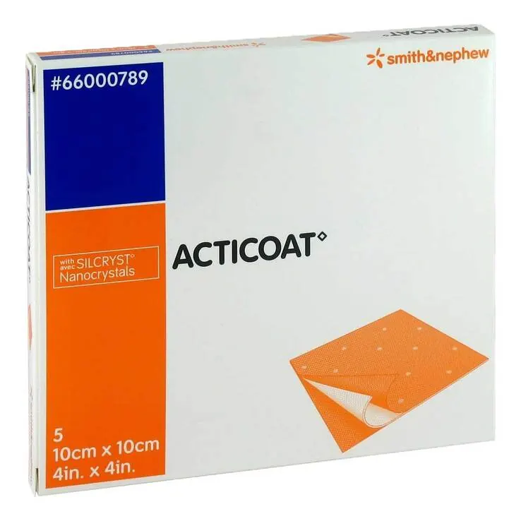 Acticoat 10x10 cm antimikrobielle Wundauflage, 5 St