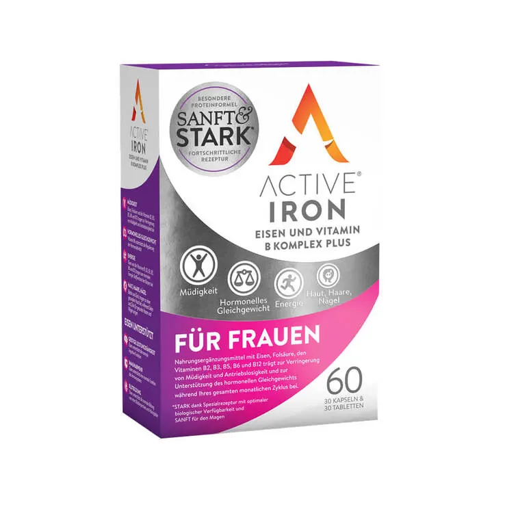 Active Iron Eisen und Vitamin B Komplex plus, 60 St