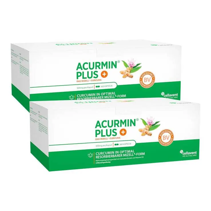 Acurmin Plus Das Mizell-Curcuma Weichkapseln , 2x360 St