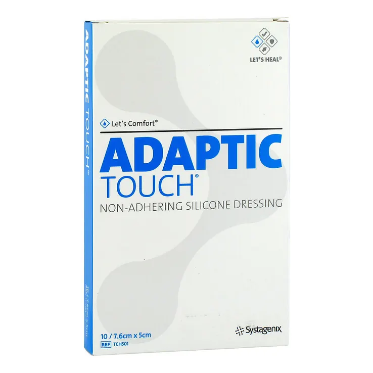 Adaptic Touch 5x7,6 cm nichthaft.Sil.Wundauflage, 10 St