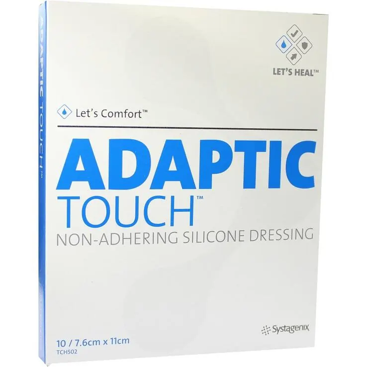 Adaptic Touch 7,6x11 cm nichthaft.Sil.Wundauflage, 10 St