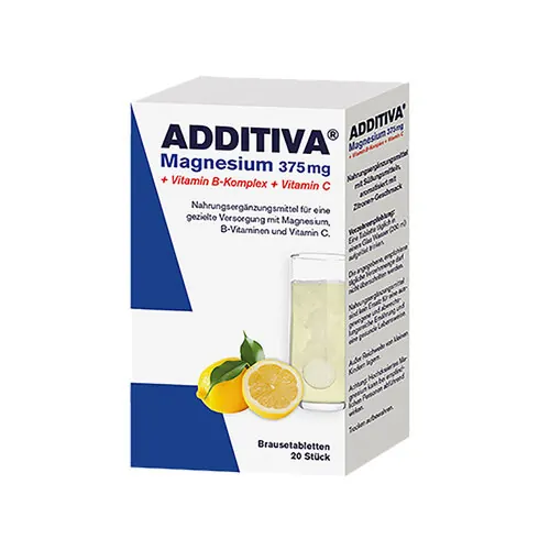 Additiva Magnesium 375 mg + Vitamin B-Komplex+Vitamin C , 20X6 g