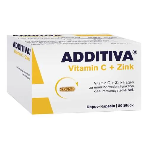 Additiva Vitamin C + Zink Depotkapseln Aktionspackung, 80 St