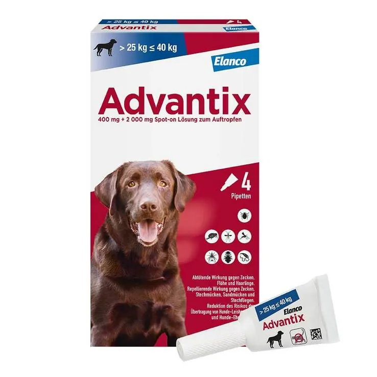 Advantix Spot-on Lösung Hund 25 - 40 kg, 4X4.0 ml