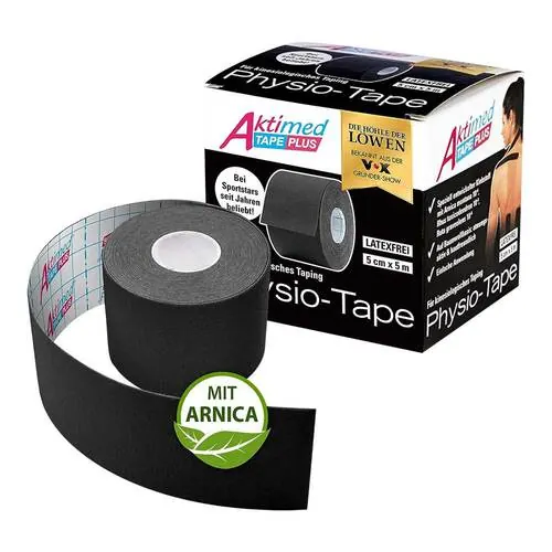Aktimed Tape Plus elastisch mit Zusatzn.5cmx5m black, 1 St