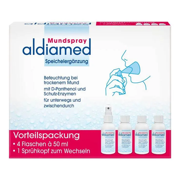Aldiamed Mundspray z.Speichelergänzung Vorteilspa., 4X50 ml