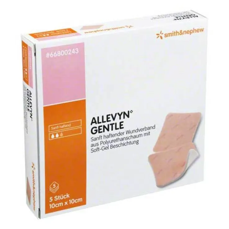 Allevyn Gentle 10x10 cm Verband, 5 St