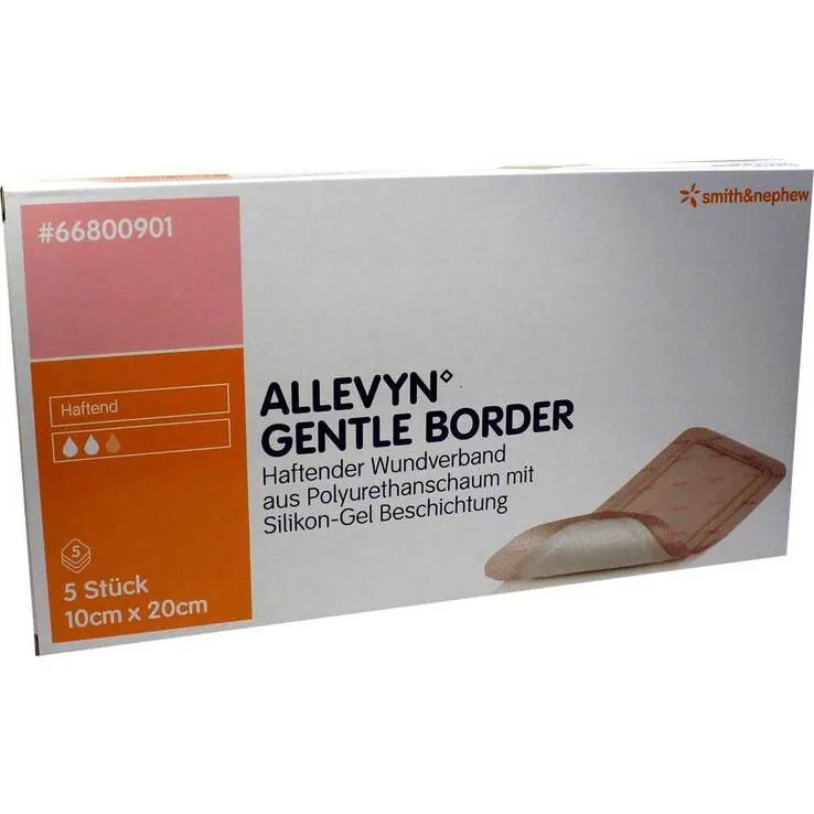 Allevyn Gentle Border 10x20 cm Verband, 5 St