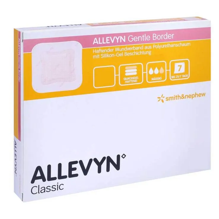 Allevyn Gentle Border 17,5x17,5 cm Schaumverband , 5 St