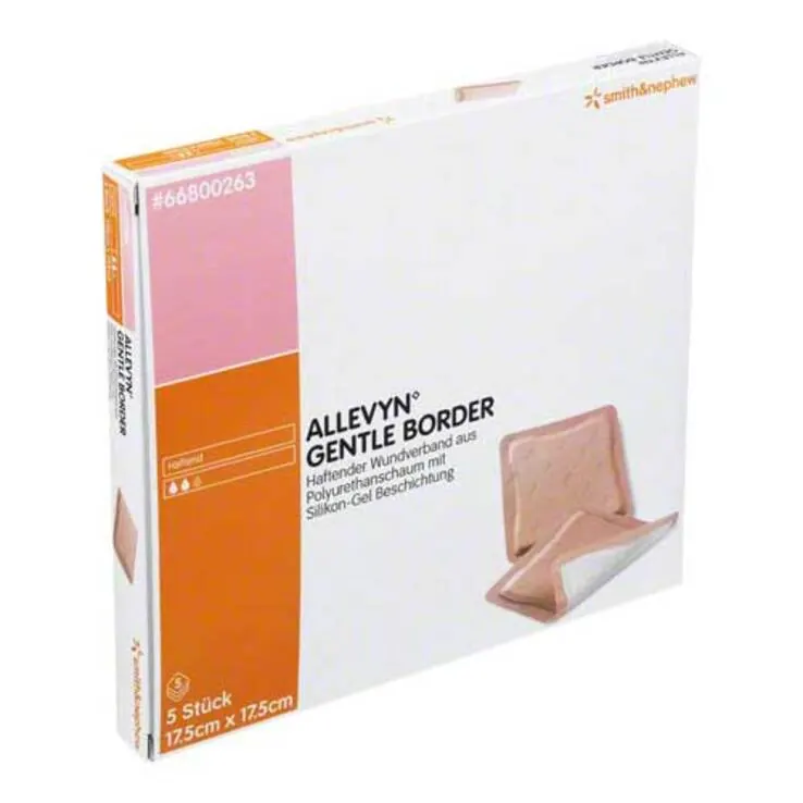 Allevyn Gentle Border 17,5x17,5 cm Verband, 5 St