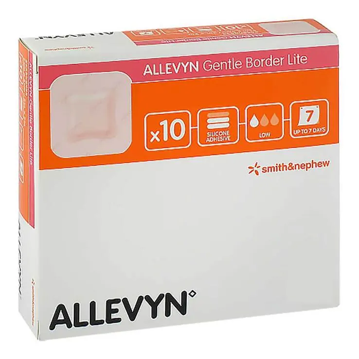 Allevyn Gentle Border Lite 8x8 cm Schaumverband , 10 St