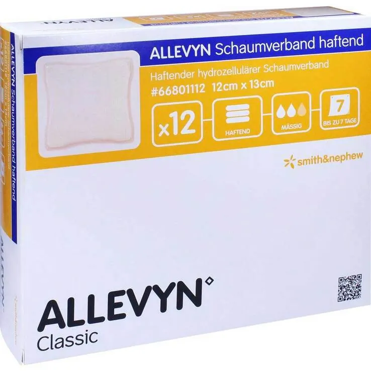Allevyn Schaumverband 12x13 cm haftend, 12 St