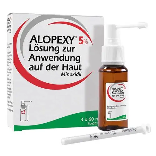 Alopexy 5% Lösung zur Anwendung auf der Haut, 3X60 ml