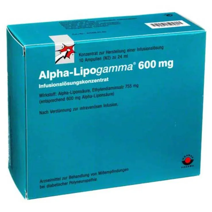 Alpha Lipogamma 600 Infusionslösung, 10X24 ml