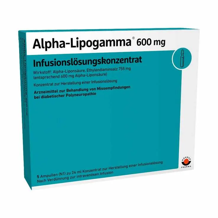 Alpha Lipogamma 600 Infusionslösung, 5X24 ml