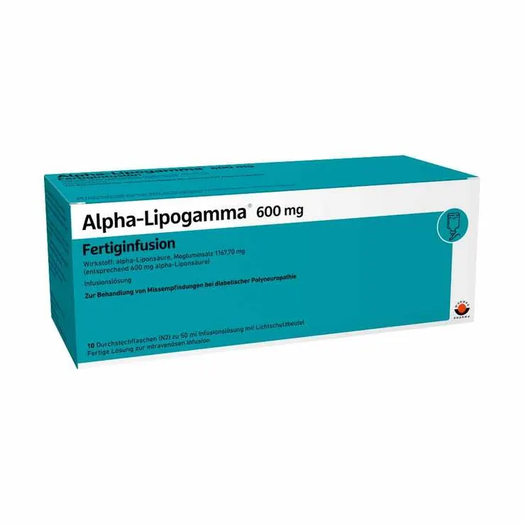 Alpha Lipogamma 600 mg Fertiginfusion Durchstechflasche, 10X50 ml