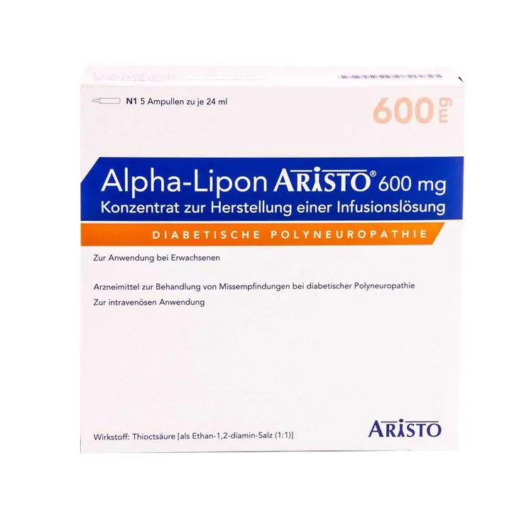Alpha Lipon Aristo 600 mg Konzentrat zur Herstellung einer Infusionslösung, 5X24 ml