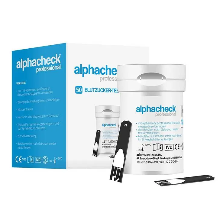 ALPHACHECK professional Blutzuckerteststreifen, 50 St