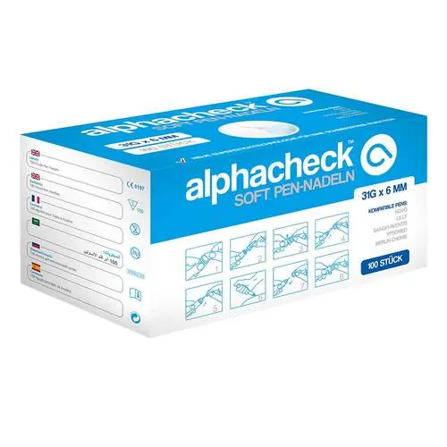 ALPHACHECK soft Pen-Nadeln 31 Gx6 mm, 100 St