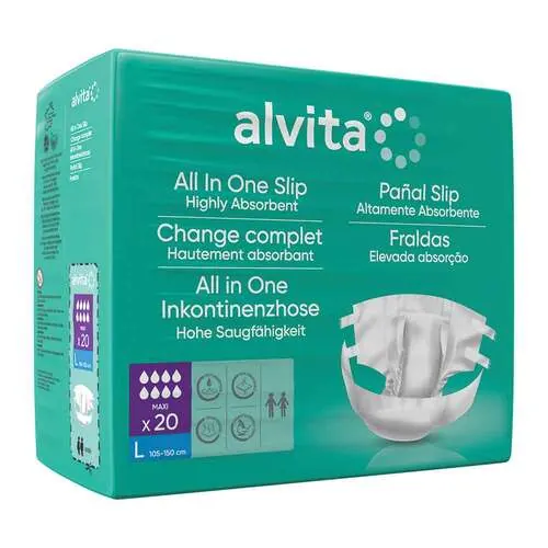 ALVITA All-in-One Inkontinenzhose maxi large Nacht, 20 St