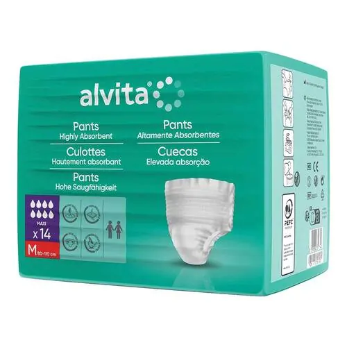ALVITA Inkontinenz Pants maxi medium Nacht, 14 St