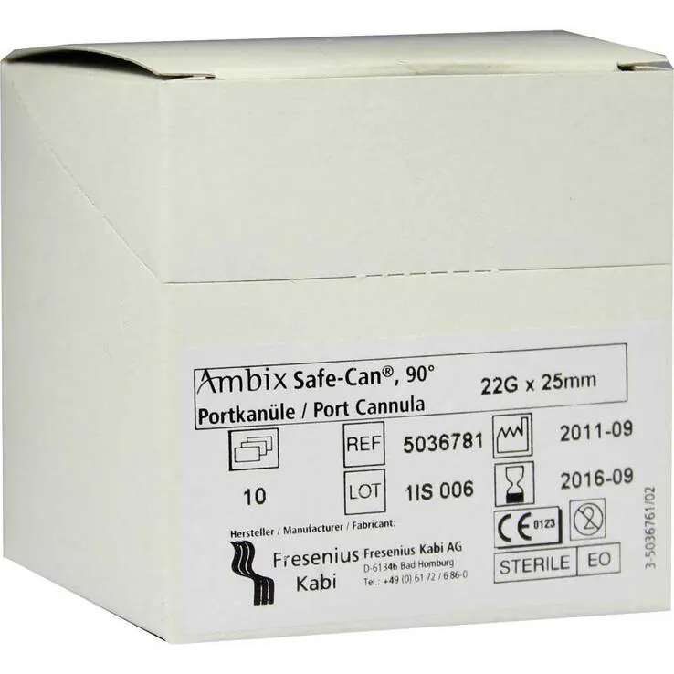 Ambix Safe Can Portpunkt.kanüle 22 Gx25 mm gebogen, 10 St