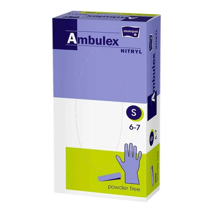 Ambulex Nitryl Untersuchungshandschuhe unsteril ungep.S blau, 100 St