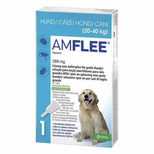 Amflee 268 mg Spot-on Lösung für große Hunde 20-40kg, 3 St
