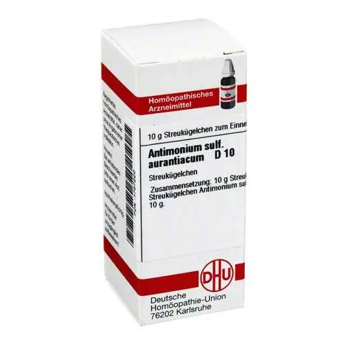 Antimonium Sulfuratum aurantiacum D 10 Globuli, 10 g