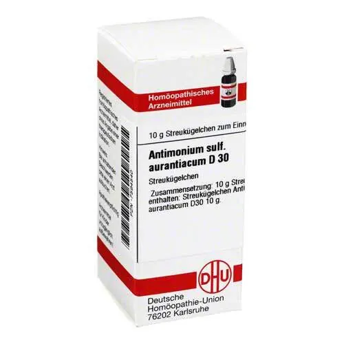 Antimonium Sulfuratum aurantiacum D 30 Globuli, 10 g