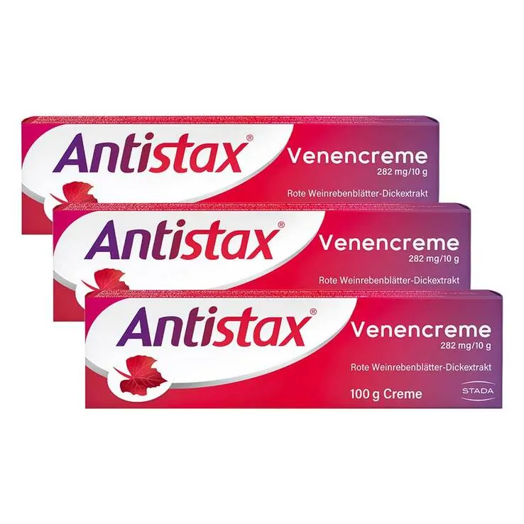 Antistax Venencreme belebt müde & schwere Beine, 3x100 g