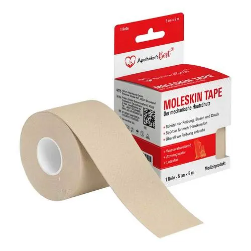 Apothekers Best Moleskin Tape 5 cmx5 m, 1 St