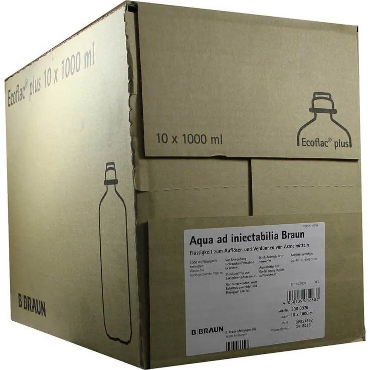 Aqua AD Injectabilia Ecoflac Plus Infusionslösung, 10X1000 ml