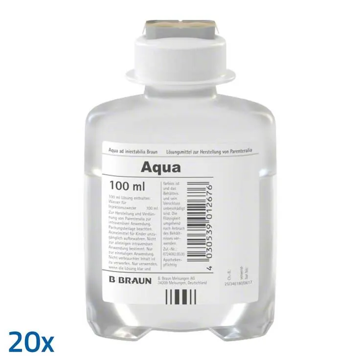 Aqua AD Injectabilia Injektion -Fl, 20X100 ml