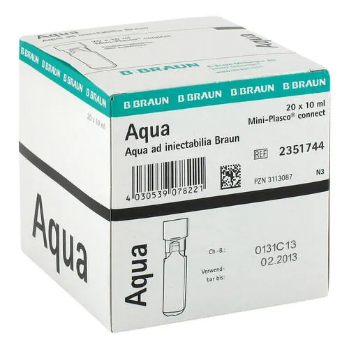 Aqua AD injectabilia Miniplasco connect Injektionslösung , 20X10 ml