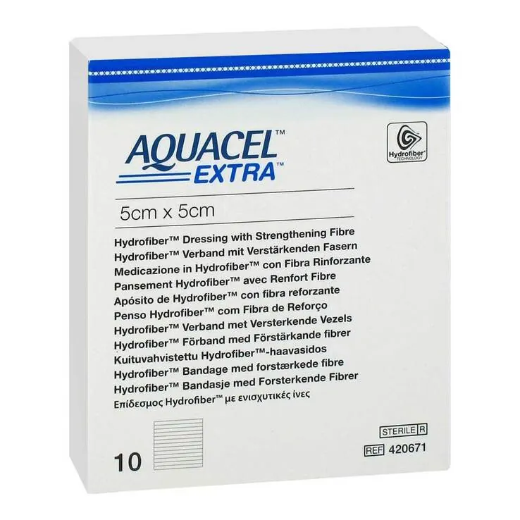 AQUACEL Extra 5x5 cm Verband, 10 St