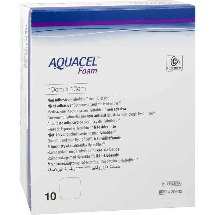Aquacel Foam nicht adhäsiv 10x10 cm Verband Cpc, 10 St
