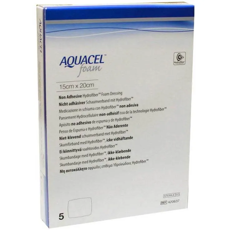 Aquacel Foam nicht adhäsiv 15x20 cm Verband, 5 St