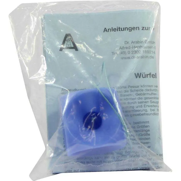 Arabin Würfel Pessar mit Innenknopf Größe 3, 1 St