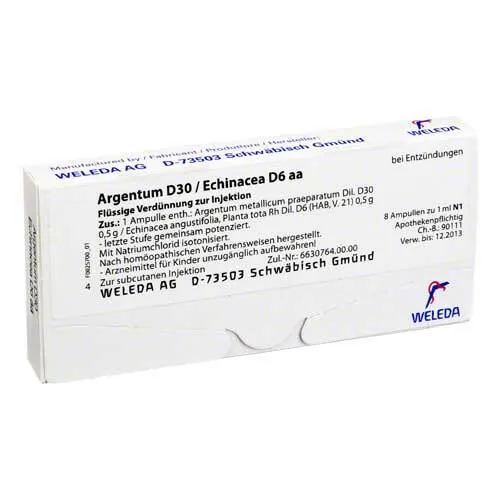 Argentum D 30 / Echinacea D 6 aa Ampullen, 8 St