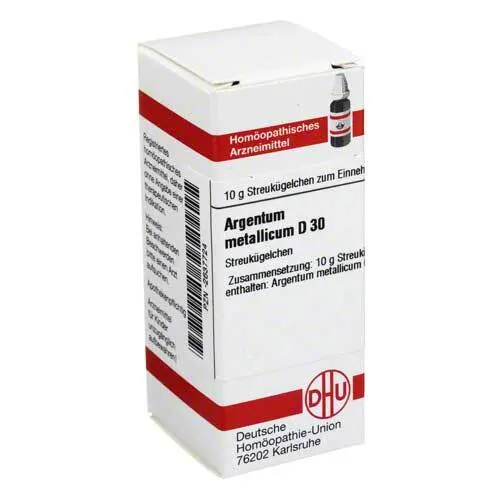 Argentum metallicum D 30 Globuli, 10 g