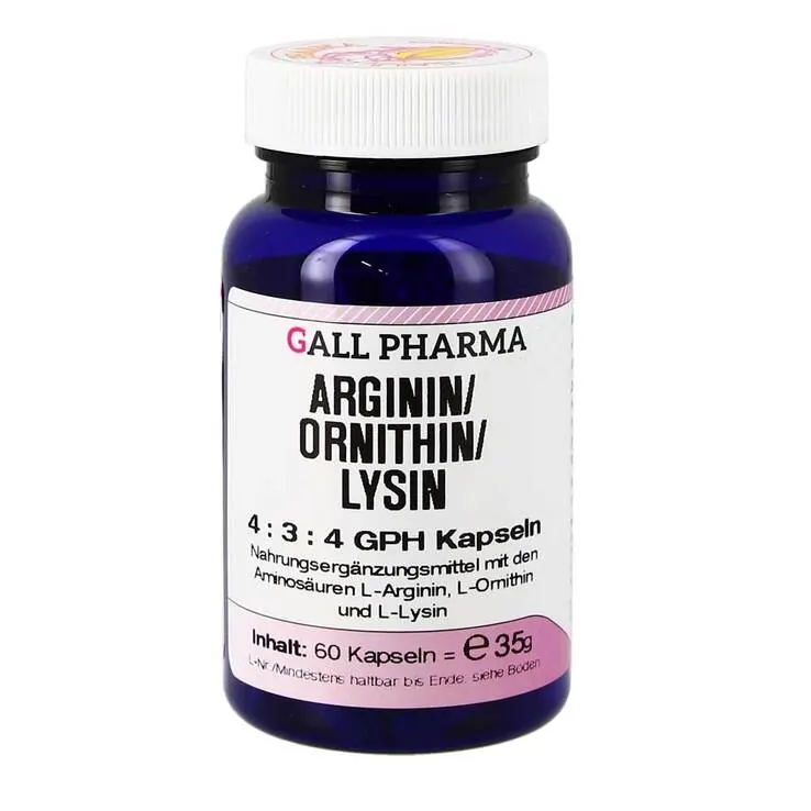 Arginin / ORNITHIN/Lysin 4:3:4 Gph Kapseln, 60 St