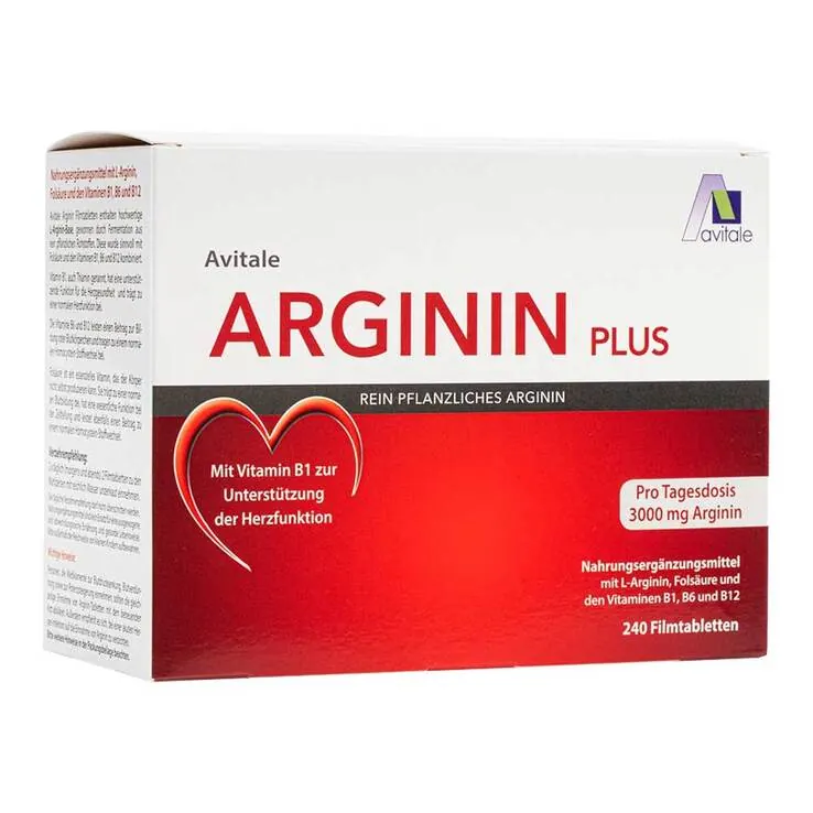 Arginin Plus Vitamin B1 + B6+B12+Folsäure Filmtabletten , 240 St