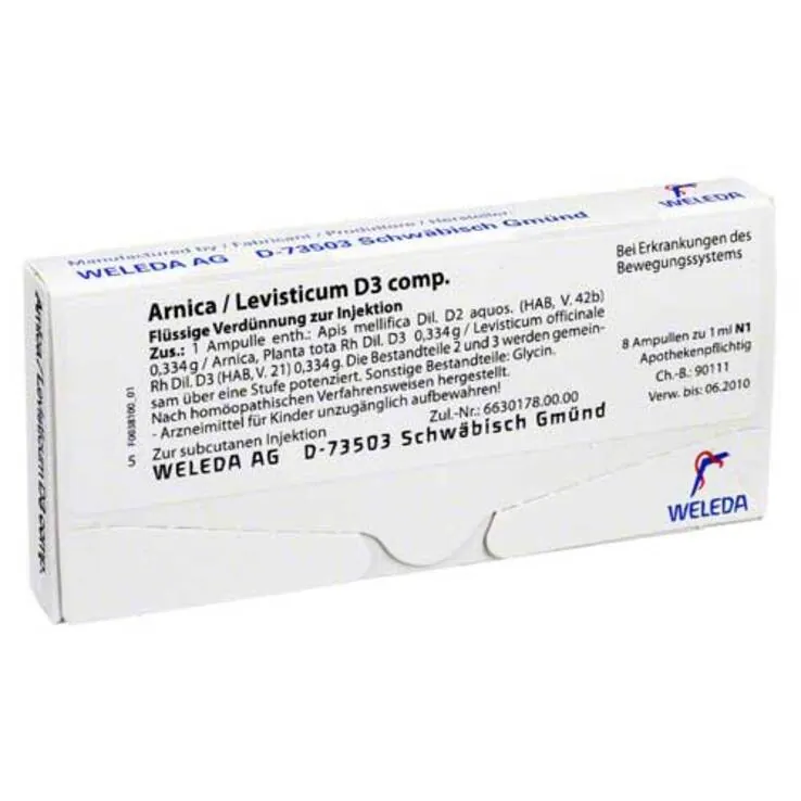Arnica / Levisticum D 3 comp. Ampullen, 8 St