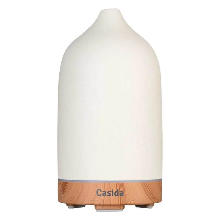 Aroma Diffuser Keramik weiß / Holz, 1 St